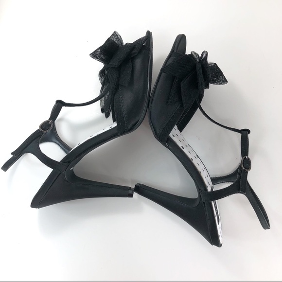 Kate Young Black with ribbon high Heels size 8(20) - Picture 4 of 8